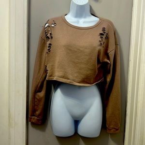 SWS DISTRESSED crop top size medium